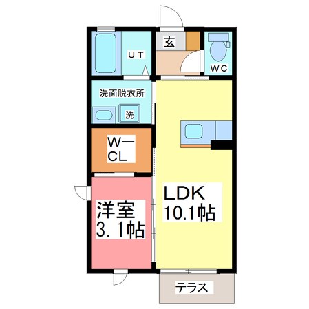 ビューカルチェの物件間取画像